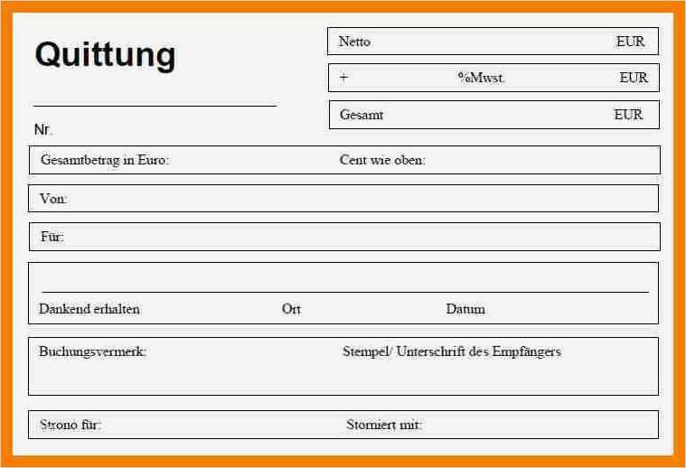 Bewirtungsbeleg Vorlage Cool 12 Quittungen Vorlagen