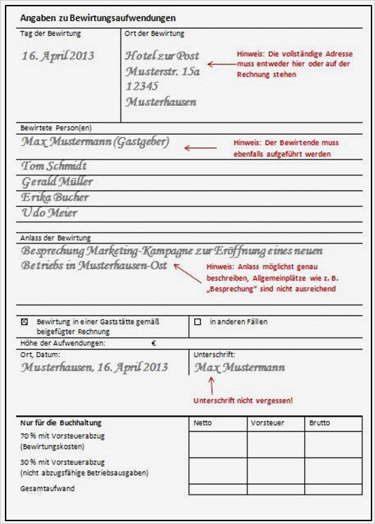 Bewirtungsbeleg Vorlage Neu 13 Personalfragebogen Muster