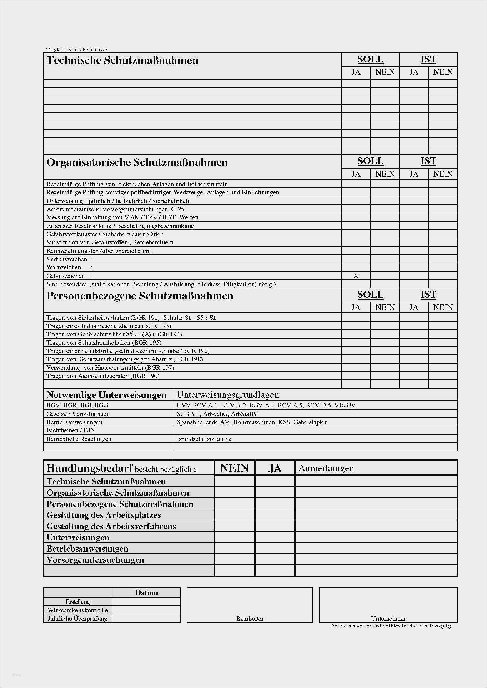 Bg Gefährdungsbeurteilung Vorlage Luxus Beste organisatorische Beurteilung Vorlage Zeitgenössisch