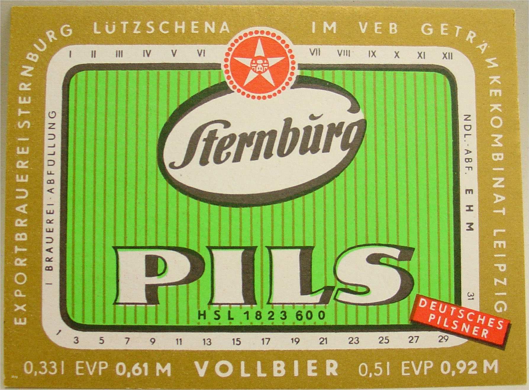 Bier Etikett Vorlage Angenehm Sternburg Bier