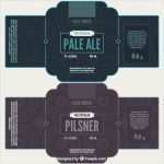 Bier Etikett Vorlage Kostenlos Cool Bier Etiketten Mit Geometrischen Hintergrund