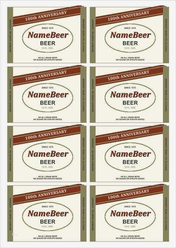 Bier Etikett Vorlage Word Großartig Niedlich Bier Label Vorlage Wort Ideen