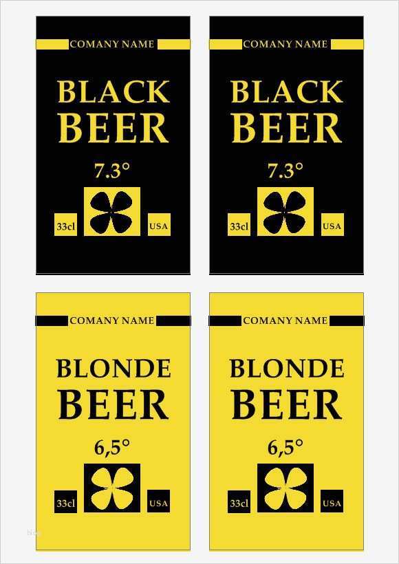 Bieretiketten Vorlage Angenehm Bier Label Ontwerp