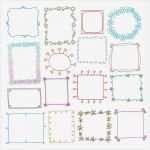 Bilderrahmen Vorlagen Kostenlos Beste Vintage Bilderrahmen Set Doodle Stil Zier Und Nettes