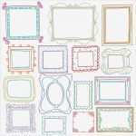 Bilderrahmen Vorlagen Kostenlos Erstaunlich Vintage Bilderrahmen Set Doodle Stil Zier Und Nettes