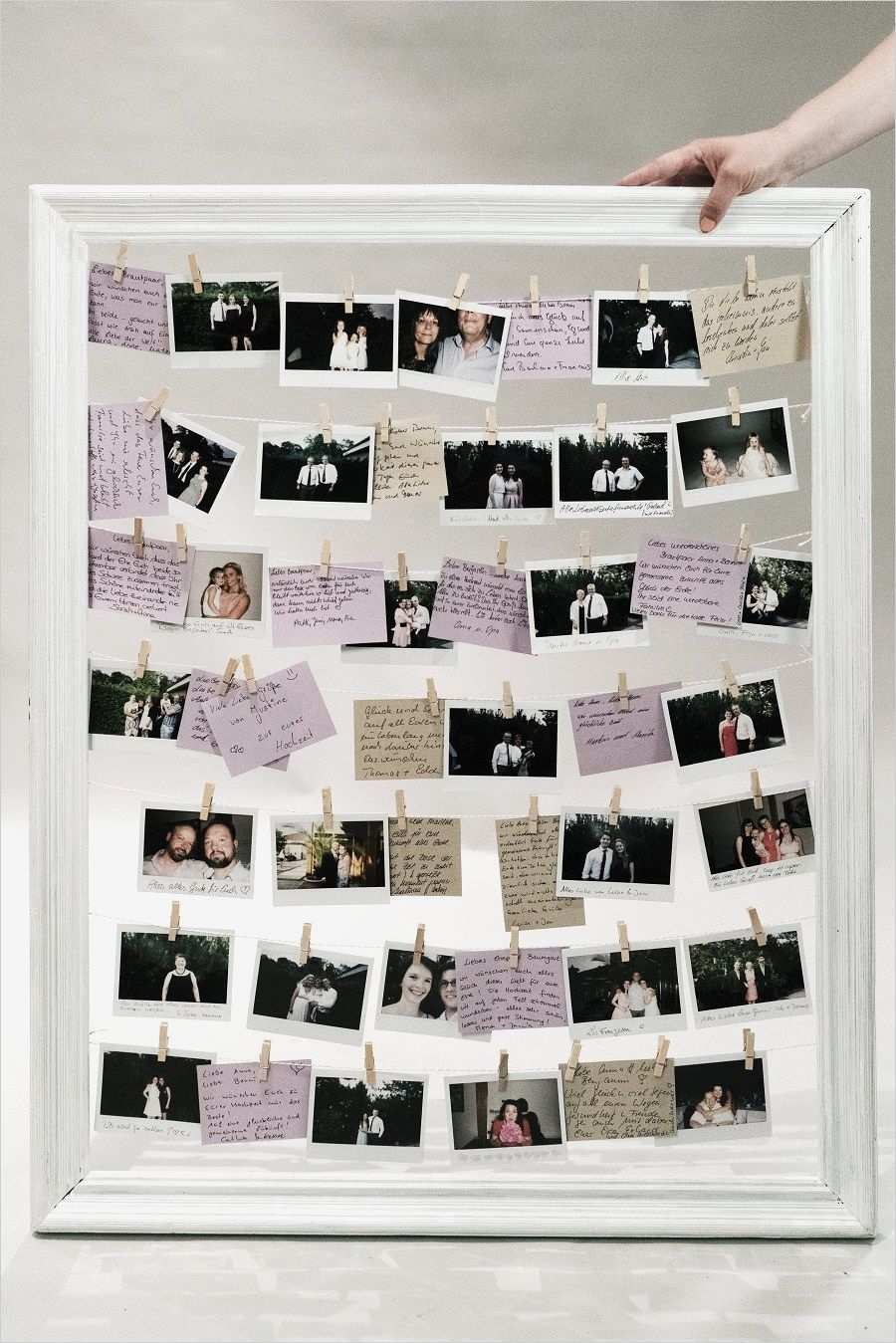 Bilderwand Vorlage Inspiration Diy Hochzeit Gästebuch Selbst Gestalten Polaroid