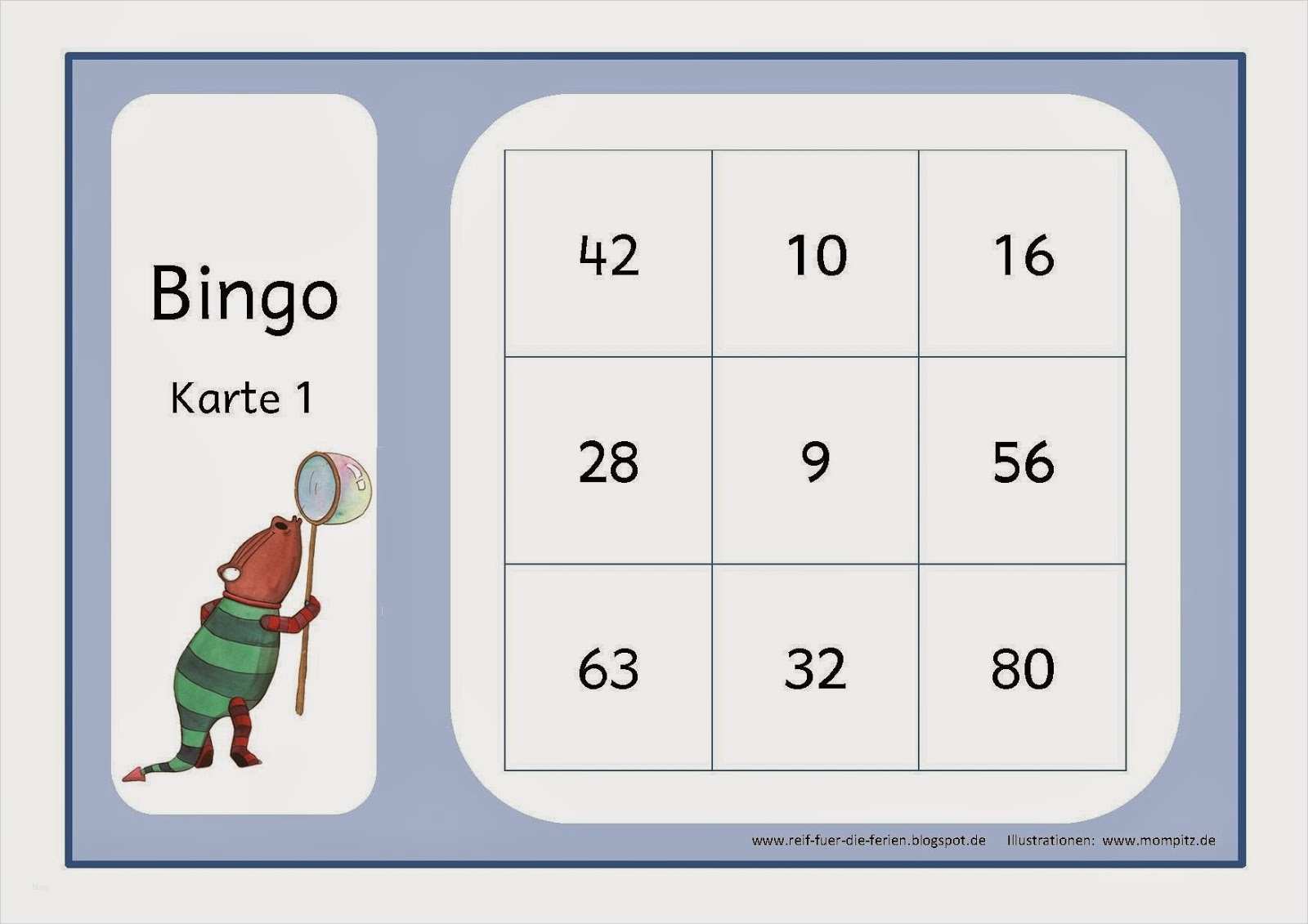 35 Schön Bingo Vorlage Foto 2 Reif für Ferien Mompitz Bingo zum 1x1