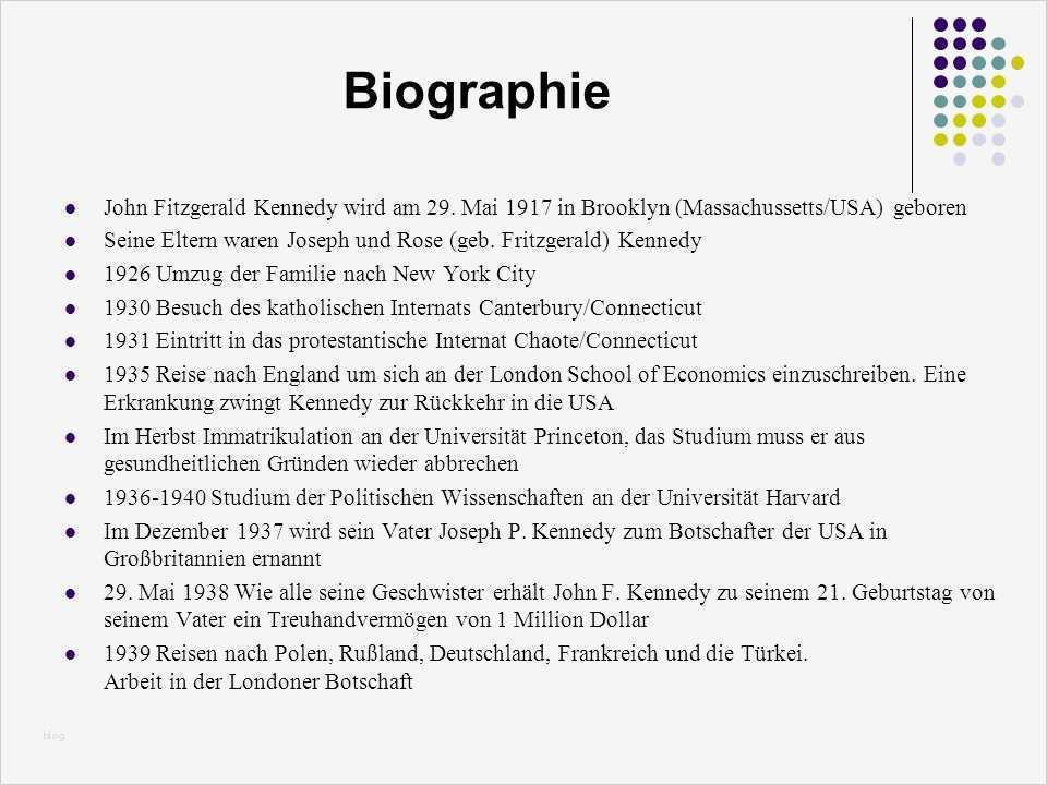biography in deutsch