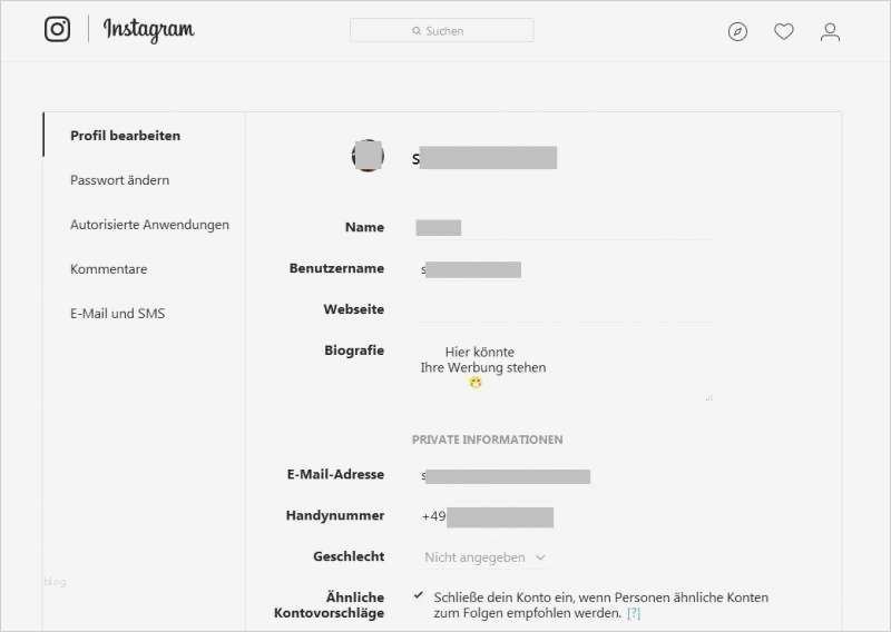 Biografie Vorlage Schönste Instagram Bio Die Perfekte Beschreibung Erstellen