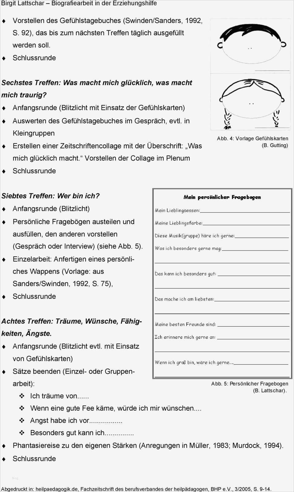 Biografiearbeit Mit Kindern Vorlagen Luxus Biografiearbeit In Der Erziehungshilfe Pdf