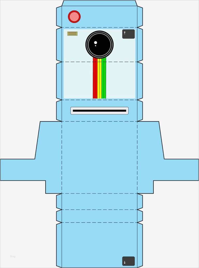 Blau De Kündigen Vorlage Genial Kinder Kamera Basteln Mit Kostenlose Bastelvorlage