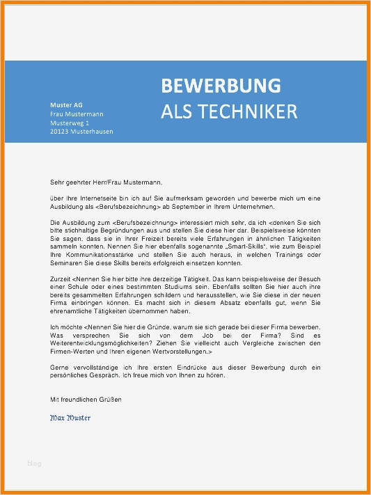 Blau Kündigung Vorlage Einzigartig 8 Muster Bewerbungsanschreiben