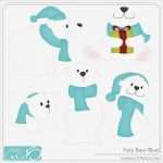 Blau Kündigung Vorlage Hübsch Eisbär Blau Digitales Clipart Kommerzielle Nutzung Von