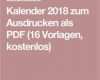 Blog Vorlagen Kostenlos Hübsch Kalender 2018 Zum Ausdrucken Als Pdf 16 Vorlagen