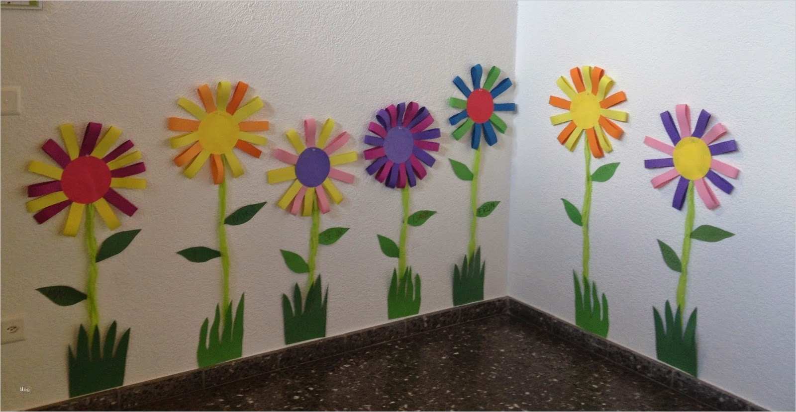 Blumen Basteln Mit Kindern Vorlagen Erstaunlich Klassenkunst sommerliche Blumen