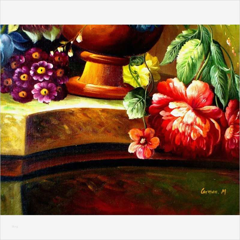 Blumen Gutschein Vorlage Schön Ölbild Blumen Blumengemälde Blumenbild