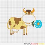 Blumen Sticken Vorlagen Beste Stickvorlagen Kostenlos Kreuzstich Cartoon Kuh