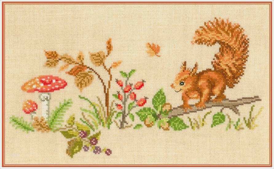Blumen Sticken Vorlagen Luxus Herbstzauber Mit Eichhörnchen Kreuzstich Stickvorlage Z