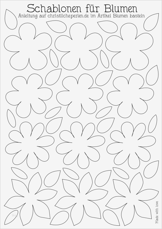 Blumen Vorlagen Zum Ausschneiden Schön Christliche Perlen