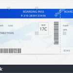 Boarding Pass Vorlage Erstaunlich Vorlage Blaue Bordkarte Mit Flugzeug Silhouette Im