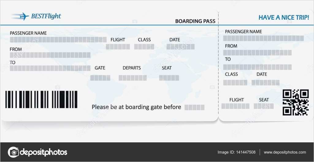 Boarding Pass Vorlage Wunderbar Blaue Vektor Vorlage Der Boarding Pass Ticket