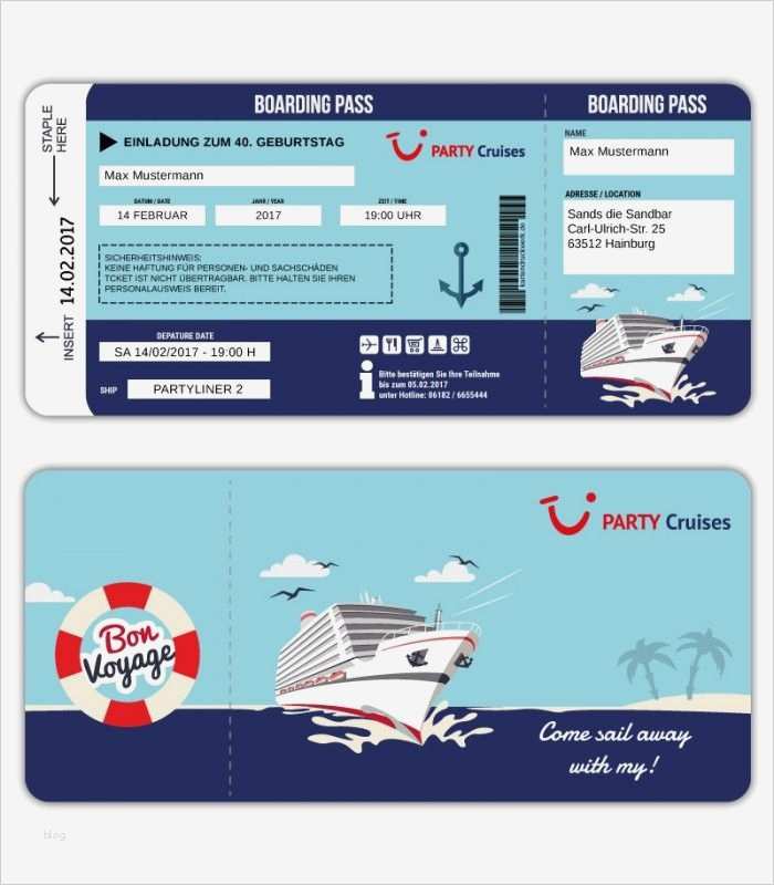 Bordkarte Vorlage Kostenlos Beste Einladungskarte Als Bordkarte Schiffsticket