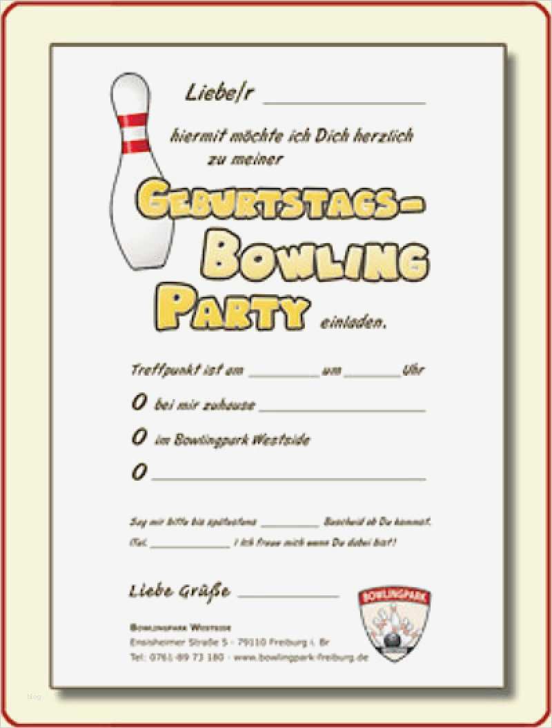 Bowling Einladung Vorlage Kostenlos Luxus Einladungen Kindergeburtstag Bowling – Biblesuite