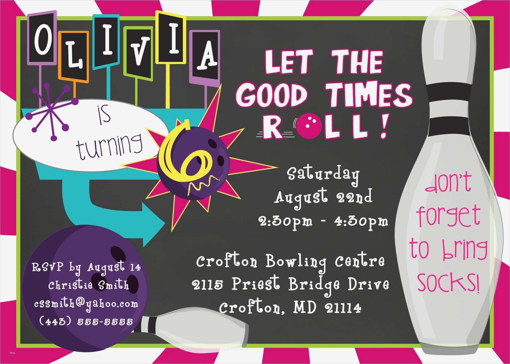 Bowling Einladung Vorlage Kostenlos Wunderbar Einladung Bowling Kostenlos