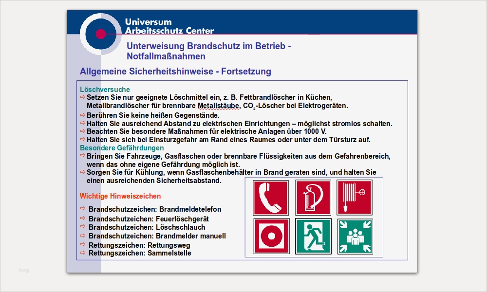Brandschutzunterweisung Vorlage Inspiration Brandschutzunterweisung Notfallmaßnahmen Hier En