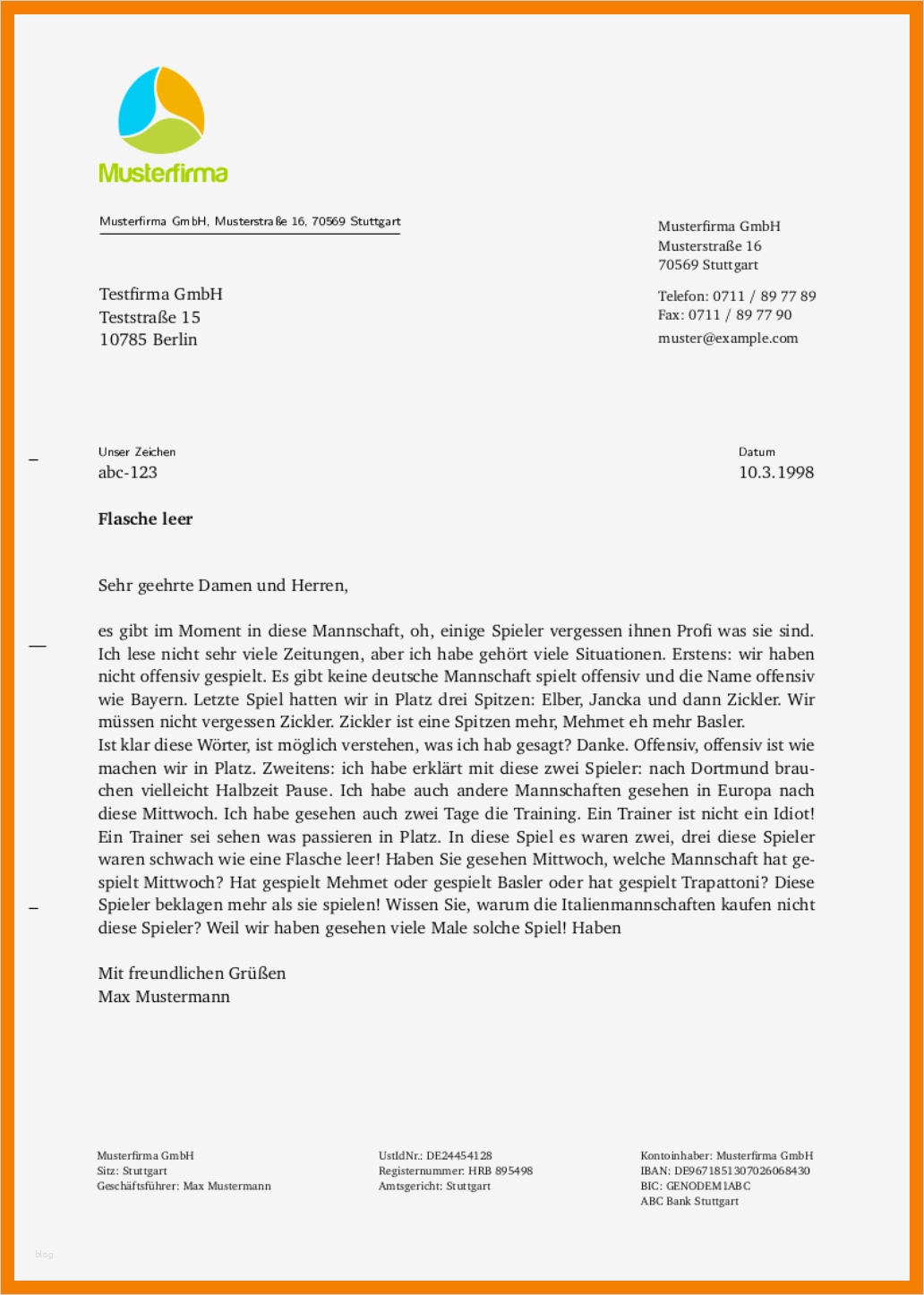 Brief Adressaufkleber Vorlage Elegant 8 Geschäftsbrief Vorlage