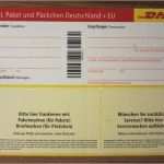 Brief Adressaufkleber Vorlage Schön Dhl Paketschein Paketmarke Post Paket