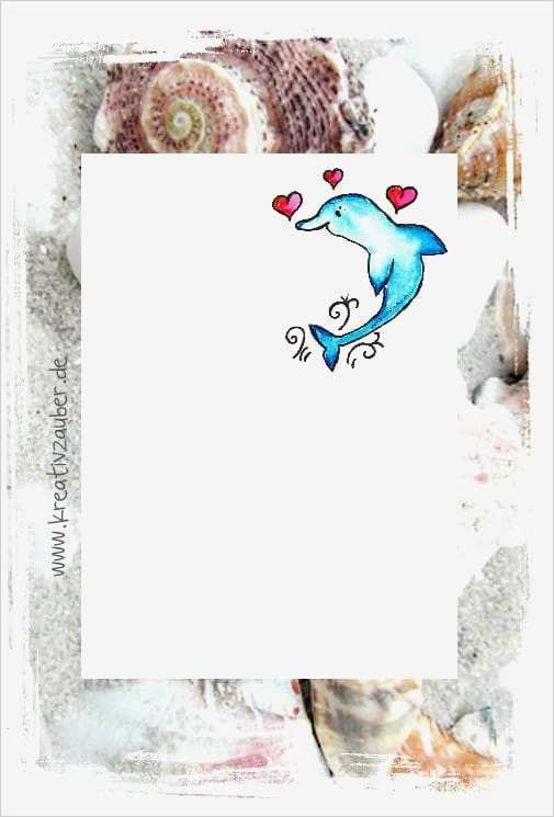 Brief Adressaufkleber Vorlage Schönste Delphin Briefpapier Kostenlos Ausdrucken ⋆ Kreativ Zauber