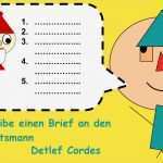 Brief An Den Weihnachtsmann Vorlage Elegant Ich Schreibe Einen Brief An Den Weihnachtsmann