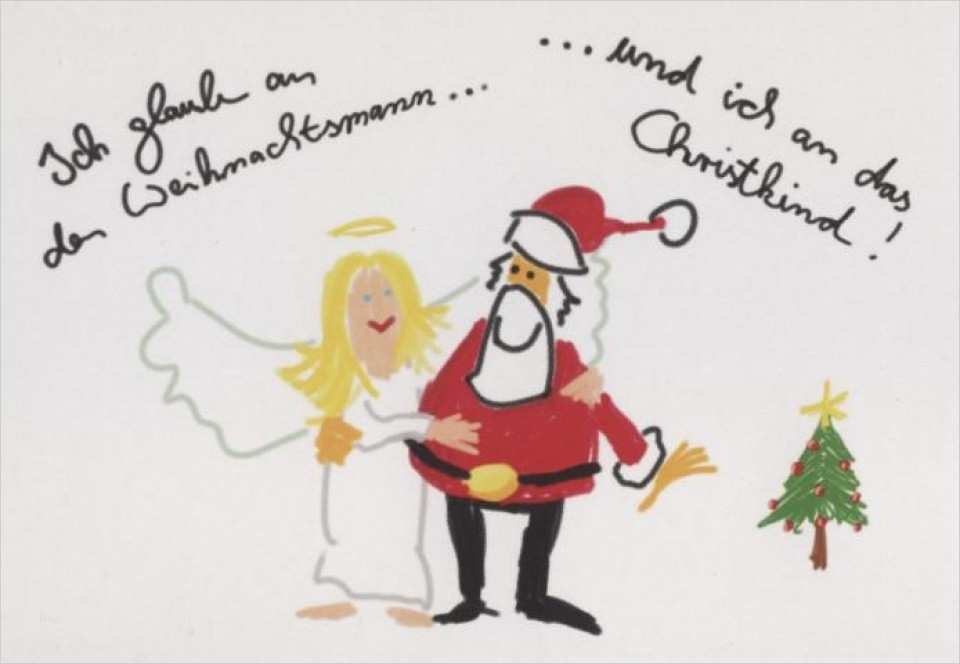 Brief Ans Christkind Vorlage Bewundernswert Fröhliche Postkarte Ich Glaube An Den Weihnachtsmann Und