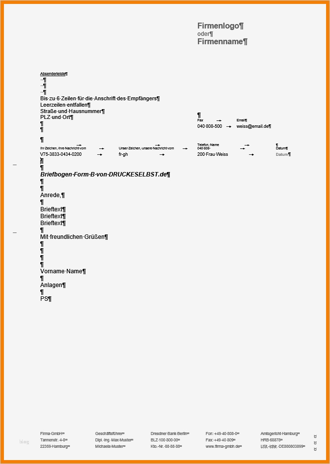 Brief Schreiben Vorlage Großartig 8 Firmenbrief Vorlage