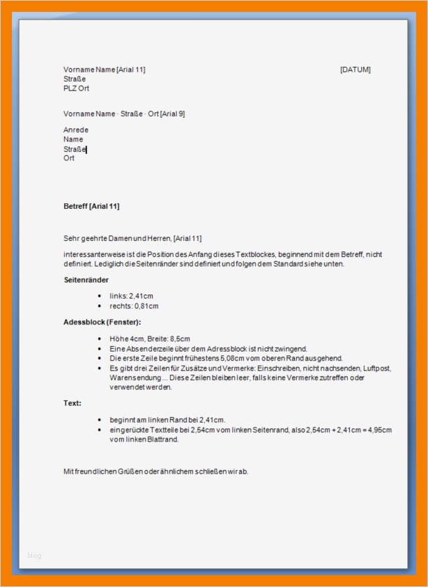 Brief Vorlage Einzigartig 11 Brief Din 5008