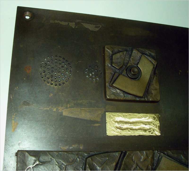 Briefkasten Einwurf Schild Bronze massiv Klingel Schelle