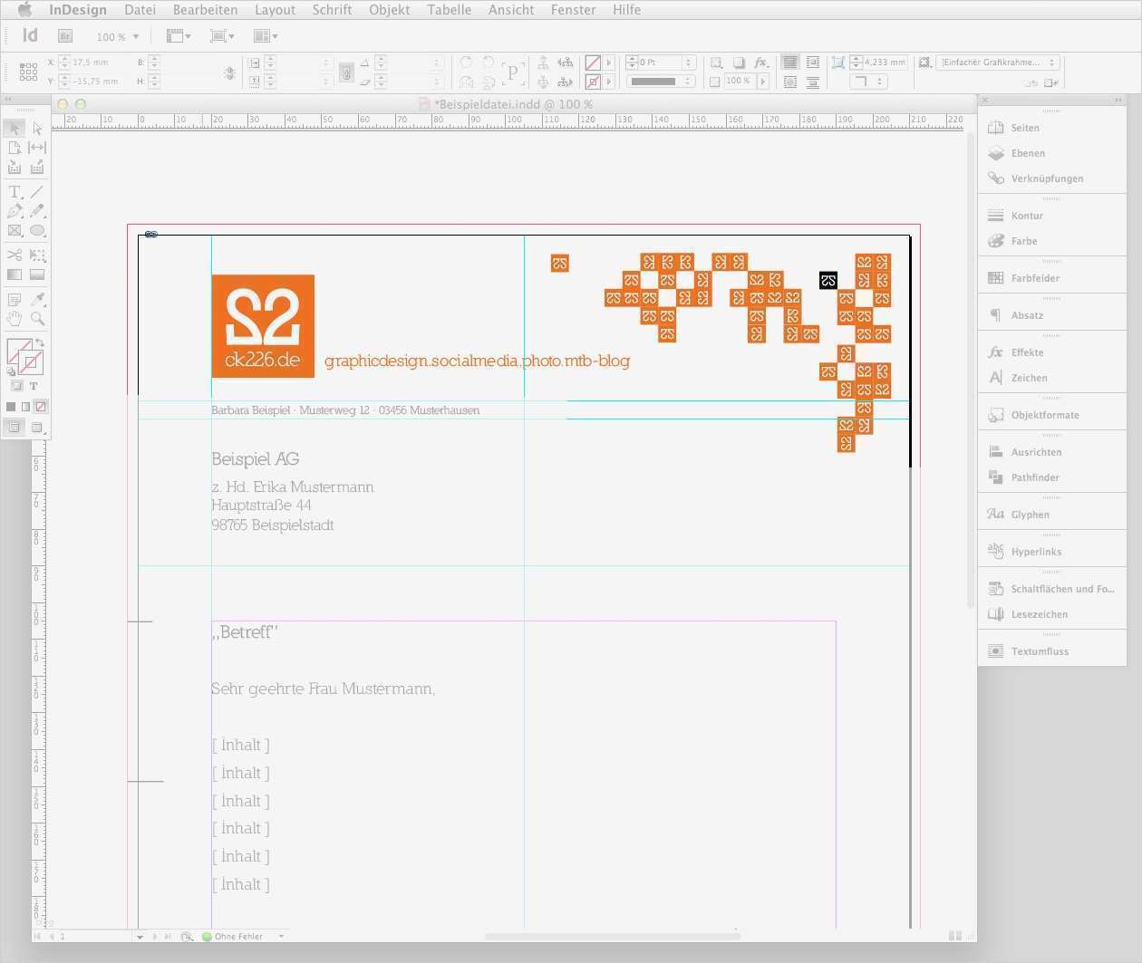 Briefkopf Design Vorlagen Genial In 6 Steps Einen Briefbogen Im Indesign Erstellen