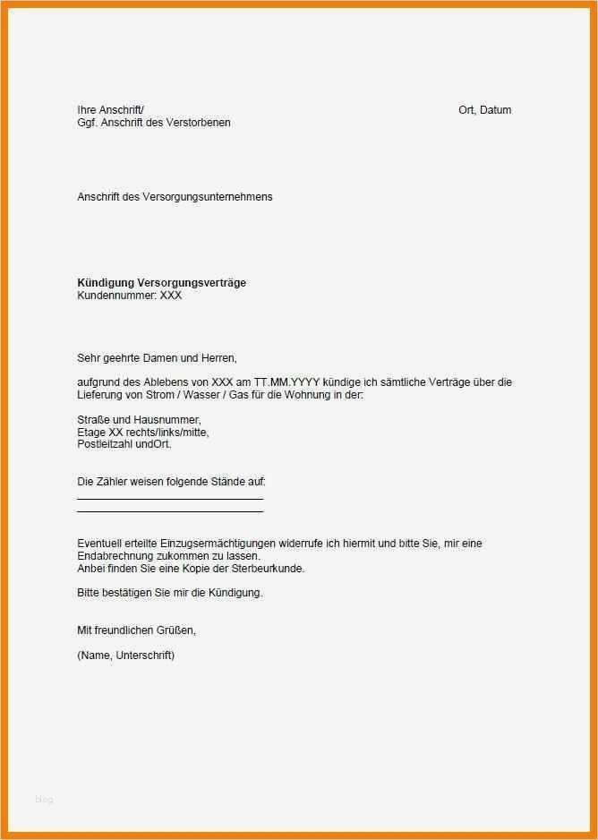 Briefkopf Kündigung Vorlage Erstaunlich 12 Kündigung Vorlage Word