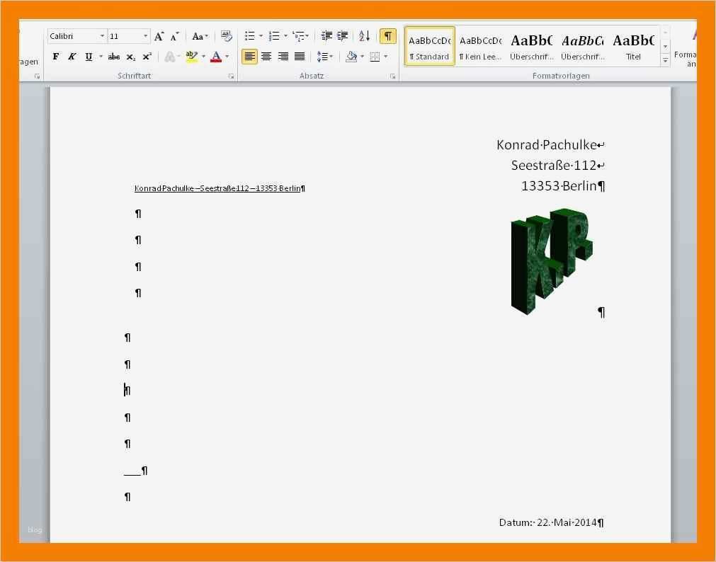 Briefkopf Vorlage Privat Best Of 15 Briefkopf Vorlage Privat Word
