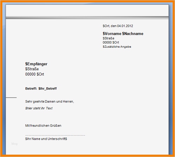 Briefkopf Vorlage Privat Bewundernswert 6 Briefkopfvorlage