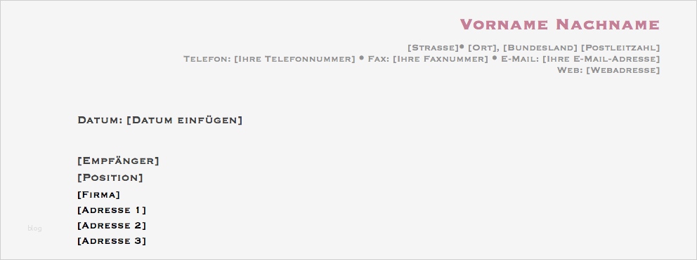 Briefkopf Vorlage Privat Fabelhaft Briefkopf Vorlage & Muster Einen Briefkopf Selbst