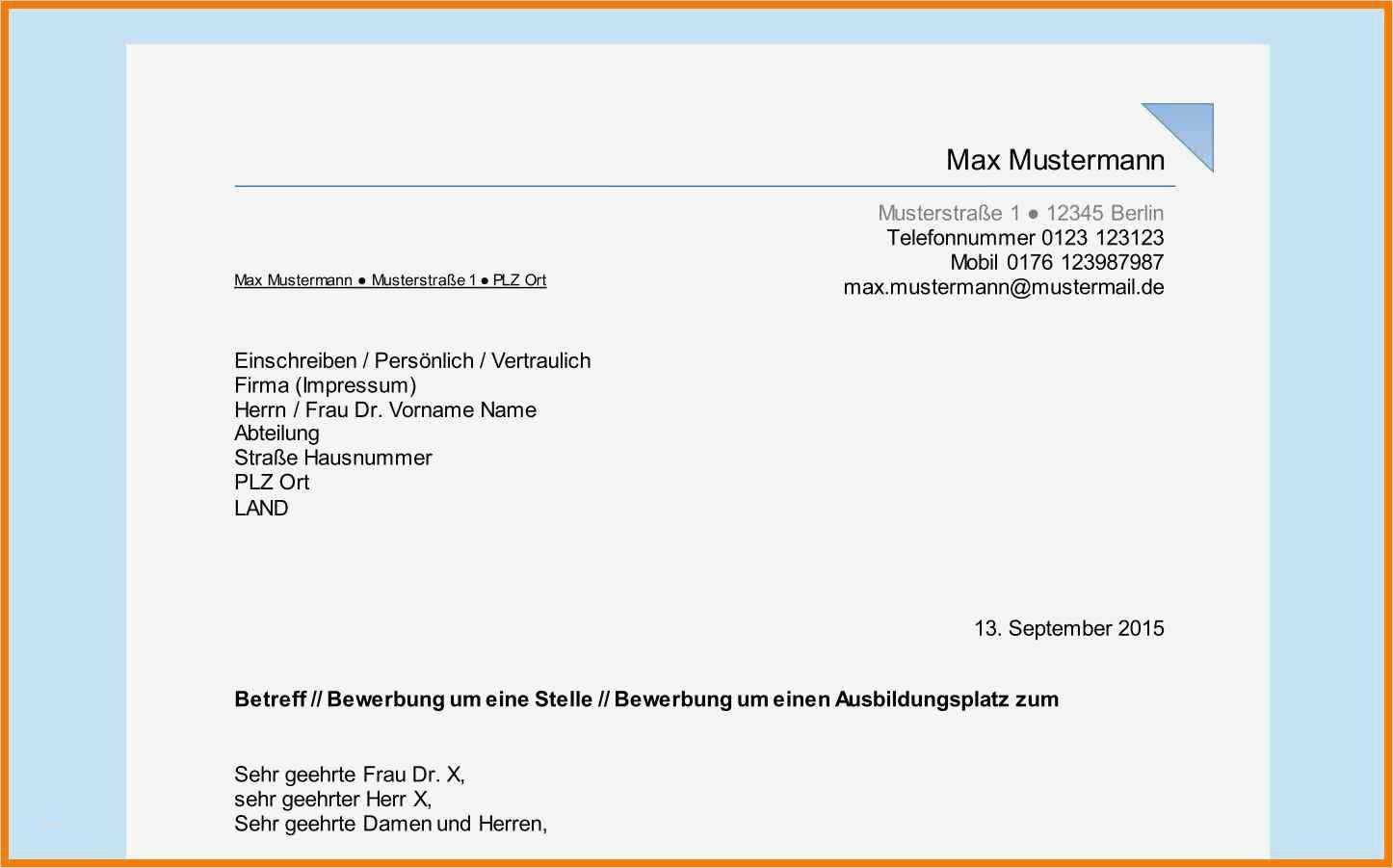 Briefkopf Vorlage Privat Hübsch 11 Briefkopf Absender Empfänger