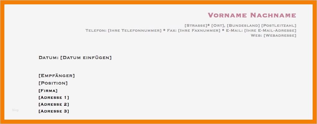 Briefkopf Vorlage Word Wunderbar 7 Briefkopf Vorlage Word