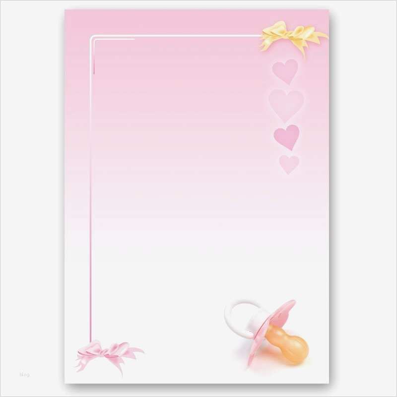 Briefpapier Drucken Vorlage Bewundernswert 200 Tlg Motiv Briefpapier Set Baby Schnuller Rosa