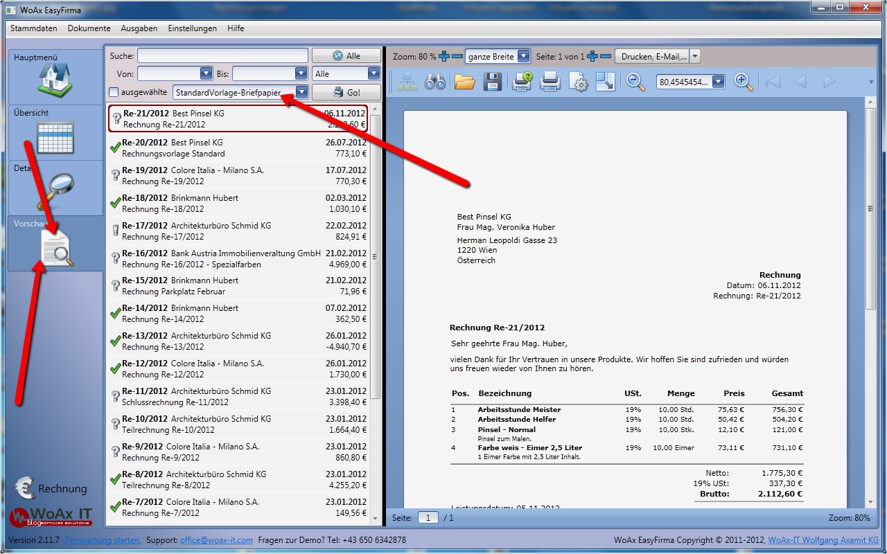 Briefpapier Drucken Vorlage Neu Rechnungsvorlagen Muster Beispiele Information