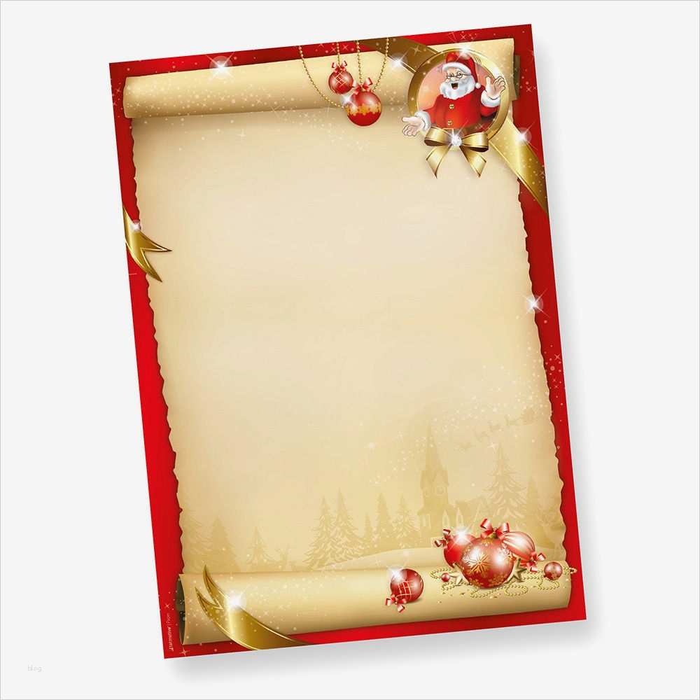 Briefpapier Vorlage Genial Weihnachtsbriefpapier Santa 50 Blatt Briefpapier