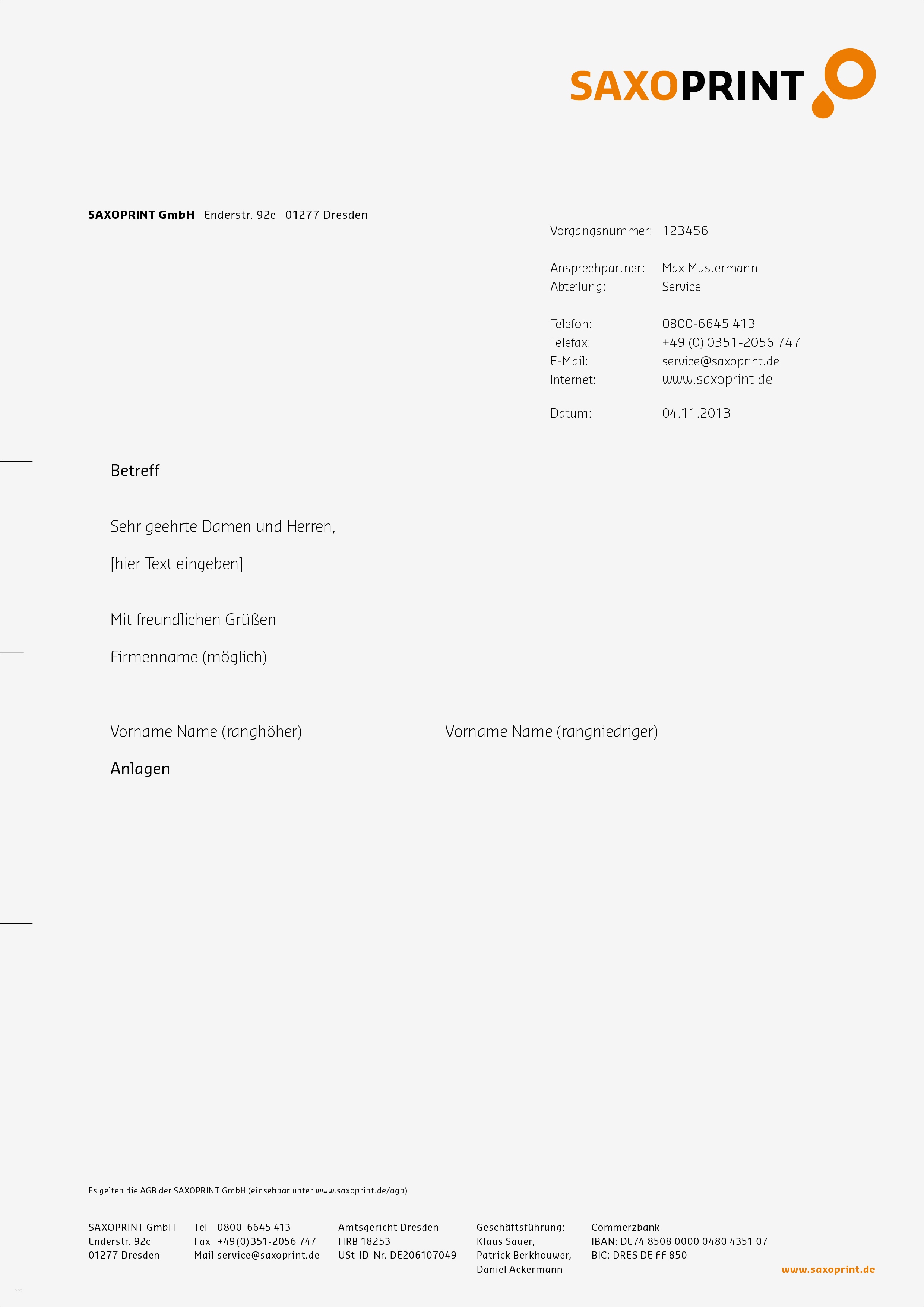 Briefpapier Vorlage Indesign Schönste Briefpapier Nach Din norm 5008 Gestalten Saxoprint