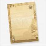 Briefpapier Vorlagen Kostenlos Cool Briefpapier Piraten & Seefahrer 50 Blatt Din A4