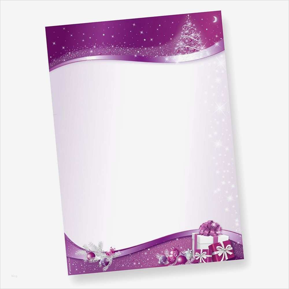 Briefpapier Vorlagen Kostenlos Word Schönste Briefpapier Weihnachten Lila Sternenzauber 250 Blatt